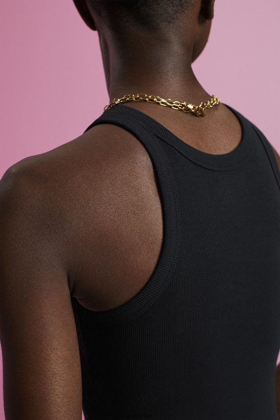 γυναίκες Esprit μαύρος ριμπ φανελάκι Δεξαμενή 0J044P280