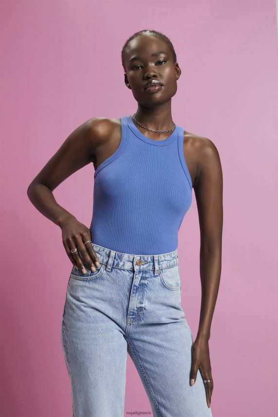 γυναίκες Esprit γκρι μπλε ριμπ φανελάκι Δεξαμενή 0J044P284