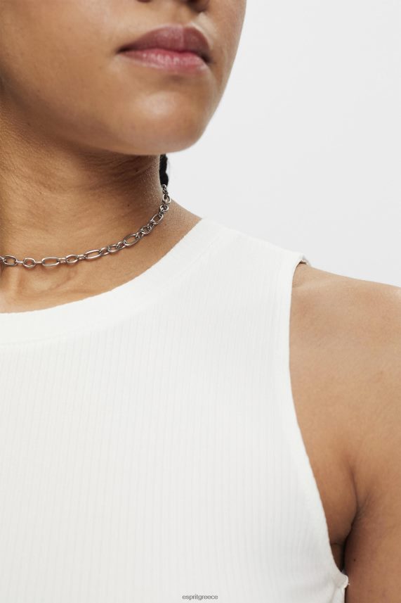 γυναίκες Esprit υπόλευκο ριμπ φανελάκι Δεξαμενή 0J044P301