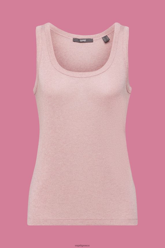 γυναίκες Esprit κοκκινίζω αμάνικο γκλίτερ τοπ Δεξαμενή 0J044P403