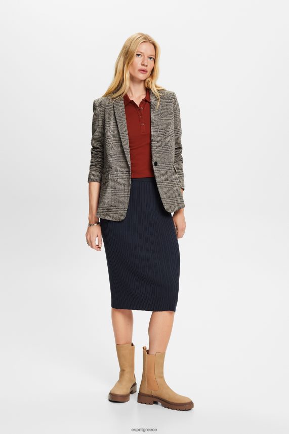 γυναίκες Esprit μπλε βενζίνης μίντι πλεκτή φούστα με ραβδώσεις φούστες 0J044P21