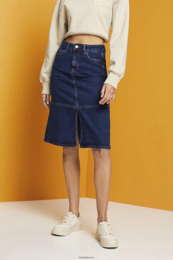 γυναίκες Esprit μπλε μέτριο πλύσιμο Τζιν φούστα μέχρι το γόνατο φούστες 0J044P269