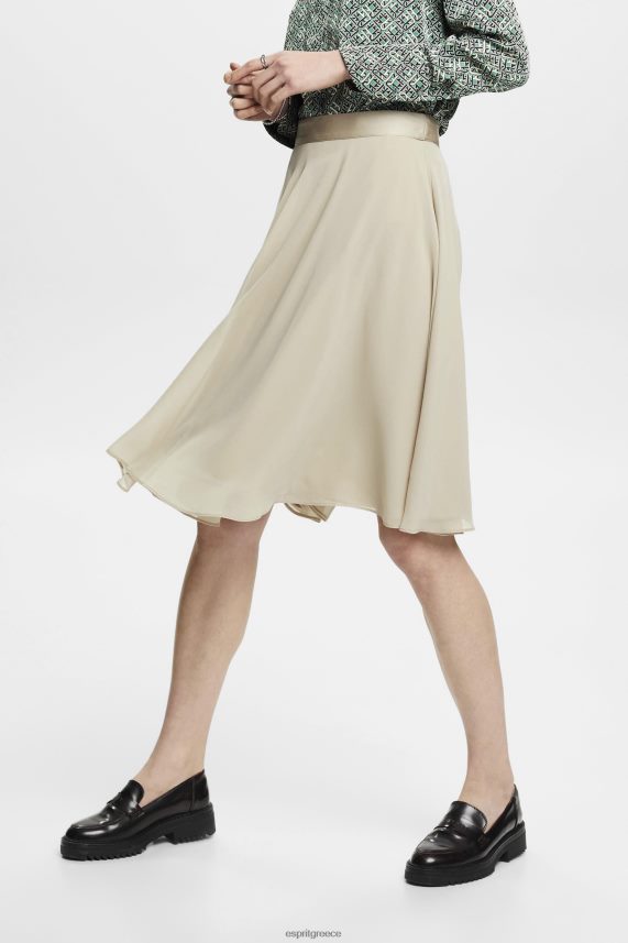γυναίκες Esprit σκονισμένο πράσινο Φούστα σιφόν μέχρι το γόνατο φούστες 0J044P279