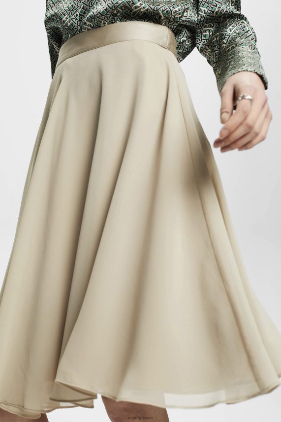 γυναίκες Esprit σκονισμένο πράσινο Φούστα σιφόν μέχρι το γόνατο φούστες 0J044P279