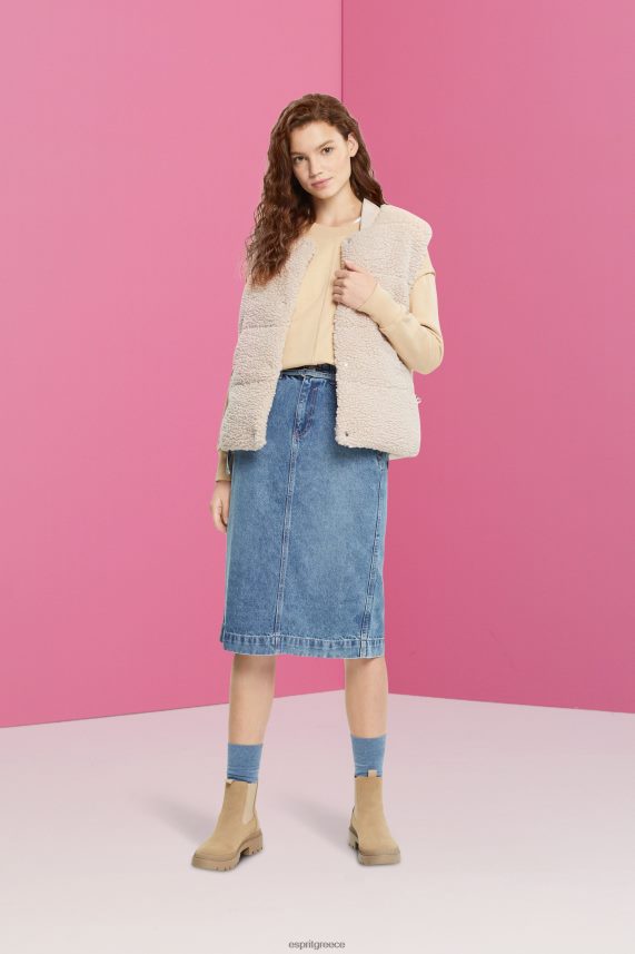 γυναίκες Esprit πλύσιμο με μπλε φως τζιν φούστα με ζώνη στη μέση φούστες 0J044P430