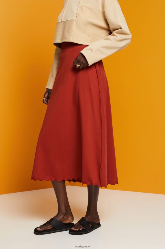 γυναίκες Esprit τερρακότα Μίντι φούστα ζέρσεϊ, από βιώσιμο βαμβάκι φούστες 0J044P44