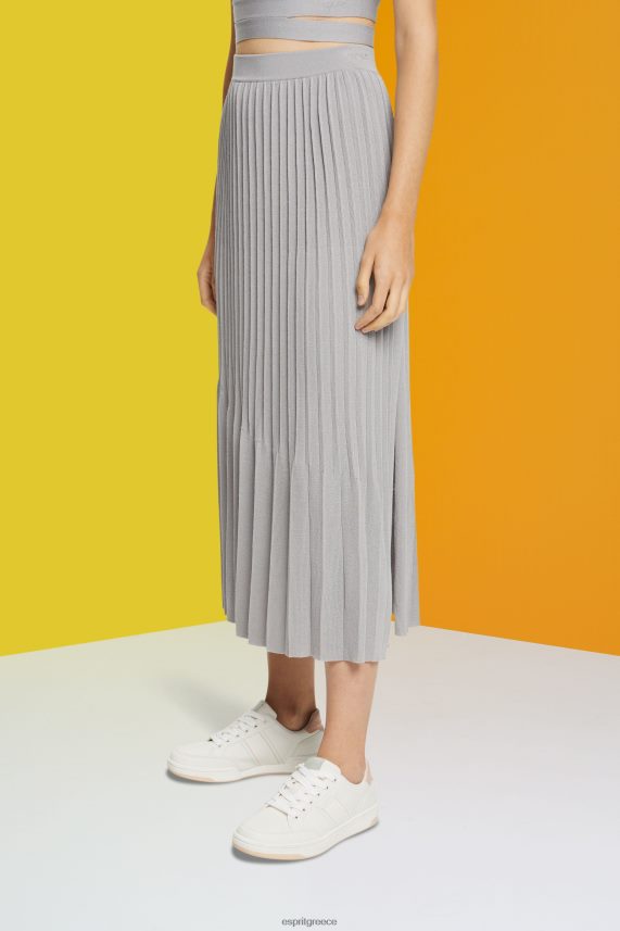 γυναίκες Esprit μέτριο γκρι πλισέ μίντι φούστα φούστες 0J044P481