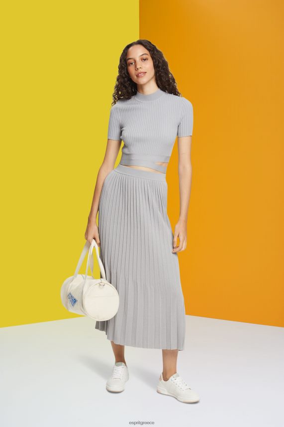 γυναίκες Esprit μέτριο γκρι πλισέ μίντι φούστα φούστες 0J044P481