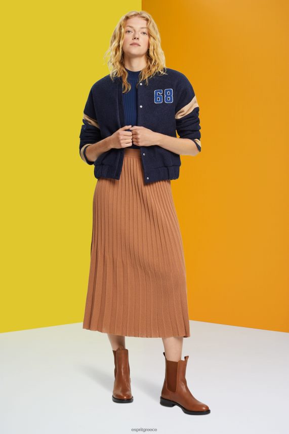 γυναίκες Esprit καφέ πλισέ μίντι φούστα φούστες 0J044P482