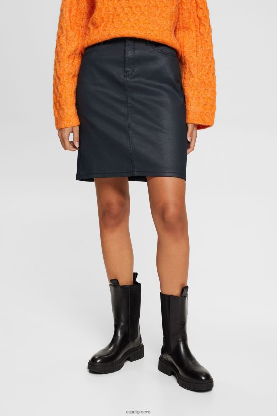 γυναίκες Esprit μαύρος midi φούστα σε εφέ δέρματος φούστες 0J044P443