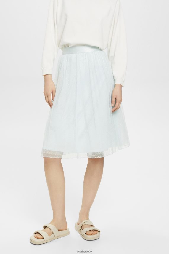 γυναίκες Esprit ανοιχτό υδάτινο πράσινο midi φούστα με glitter εφέ φούστες 0J044P268