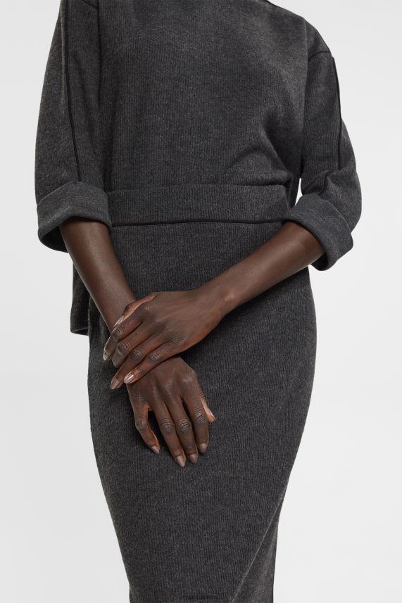 γυναίκες Esprit ανθρακίτης ραβδοπλεκτή pencil φούστα φούστες 0J044P431