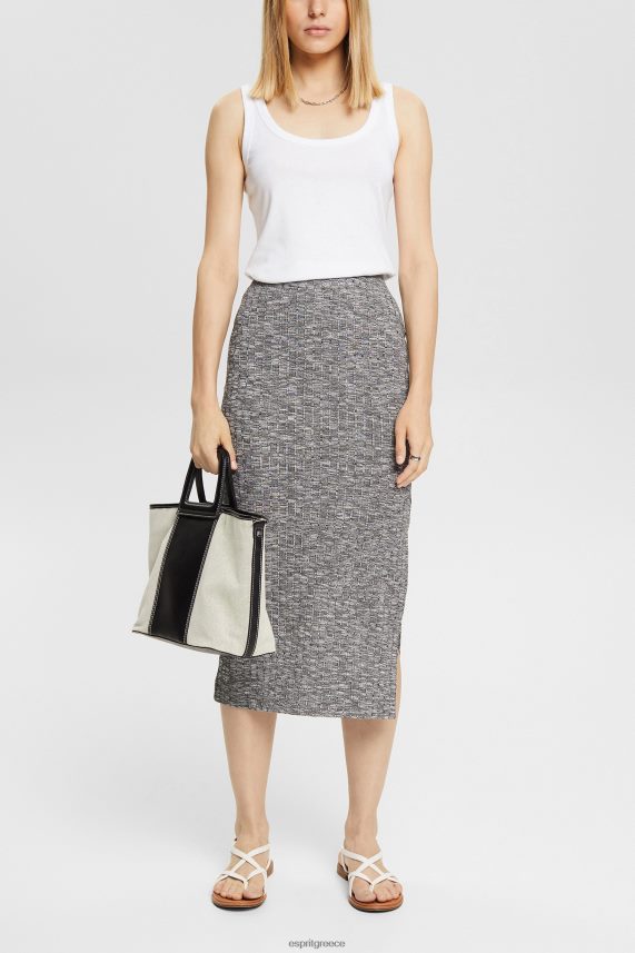 γυναίκες Esprit ανθρακίτης μίντι φούστα space dye rib-knit φούστες 0J044P534