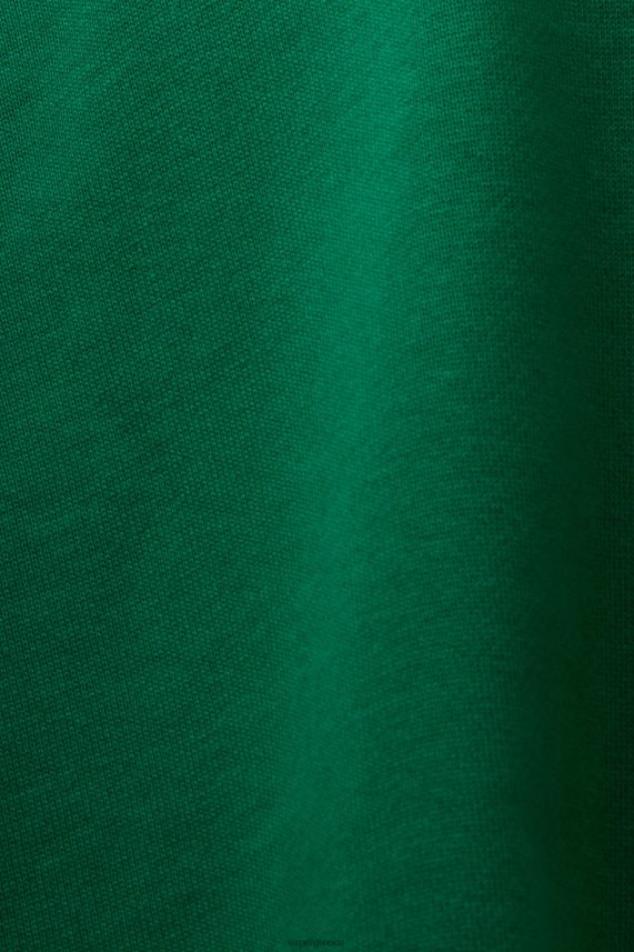 γυναίκες Esprit σκούρο πράσινο Κεντητό λογότυπο με κουκούλα, οργανικό βαμβάκι φούτερ & φούτερ 0J044P10