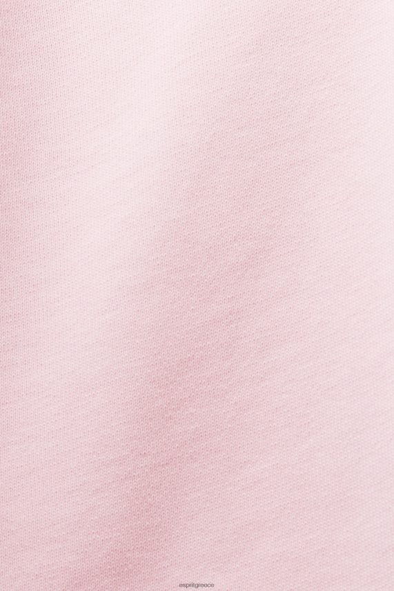 γυναίκες Esprit παστέλ ροζ Κεντητό λογότυπο με κουκούλα, οργανικό βαμβάκι φούτερ & φούτερ 0J044P11