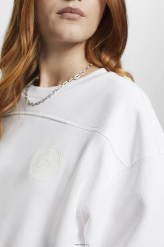 γυναίκες Esprit άσπρο κομμένο φούτερ φούτερ & φούτερ 0J044P153