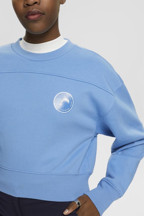 γυναίκες Esprit γαλάζιο λεβάντα κομμένο φούτερ φούτερ & φούτερ 0J044P156