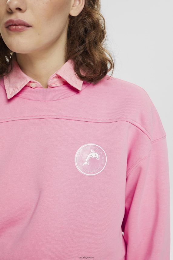 γυναίκες Esprit ροζ κομμένο φούτερ φούτερ & φούτερ 0J044P157