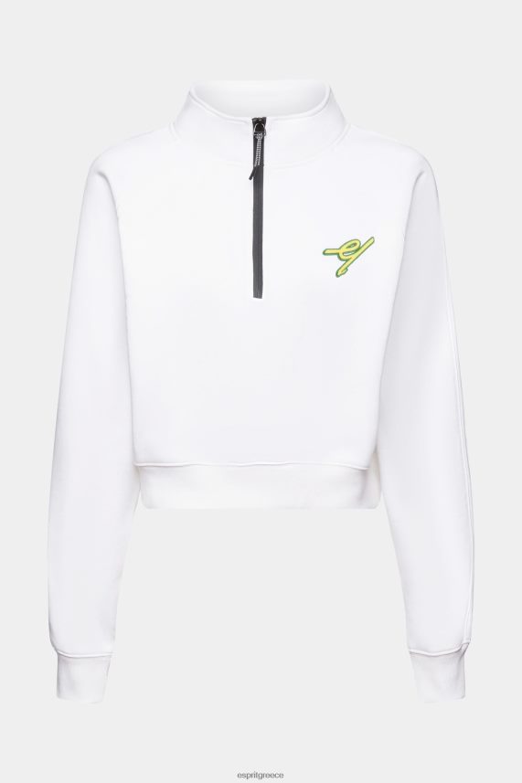 γυναίκες Esprit άσπρο φούτερ με μισό φερμουάρ φούτερ & φούτερ 0J044P159