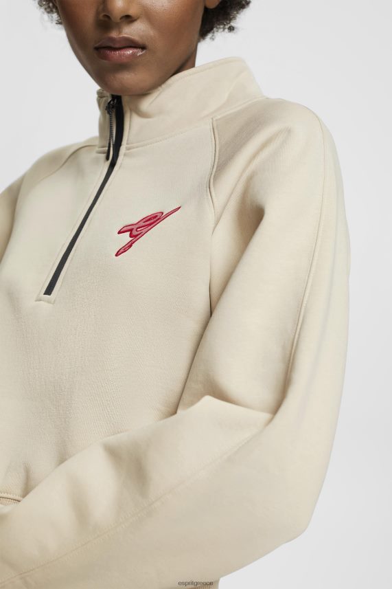 γυναίκες Esprit ελαφρύ γκρι φούτερ με μισό φερμουάρ φούτερ & φούτερ 0J044P160