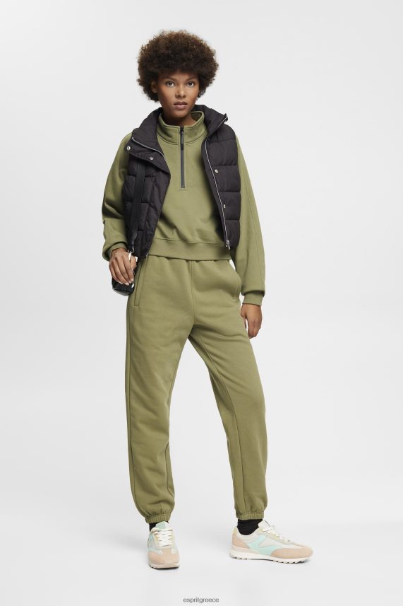 γυναίκες Esprit ελιά φούτερ με μισό φερμουάρ φούτερ & φούτερ 0J044P161