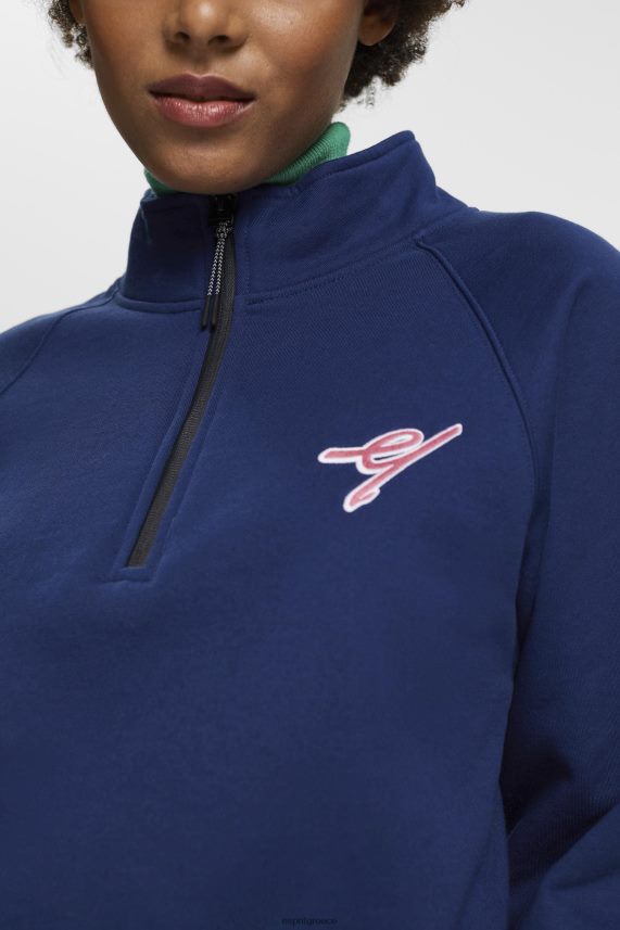 γυναίκες Esprit μελάνι φούτερ με μισό φερμουάρ φούτερ & φούτερ 0J044P162