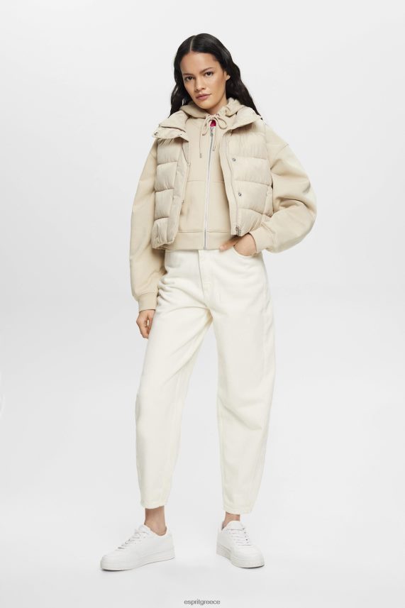 γυναίκες Esprit ελαφρύ γκρι κομμένο φούτερ με φερμουάρ με τύπωμα λογότυπου στην πλάτη φούτερ & φούτερ 0J044P163