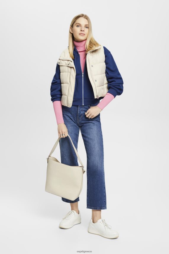 γυναίκες Esprit μελάνι κομμένο φούτερ με φερμουάρ με τύπωμα λογότυπου στην πλάτη φούτερ & φούτερ 0J044P165