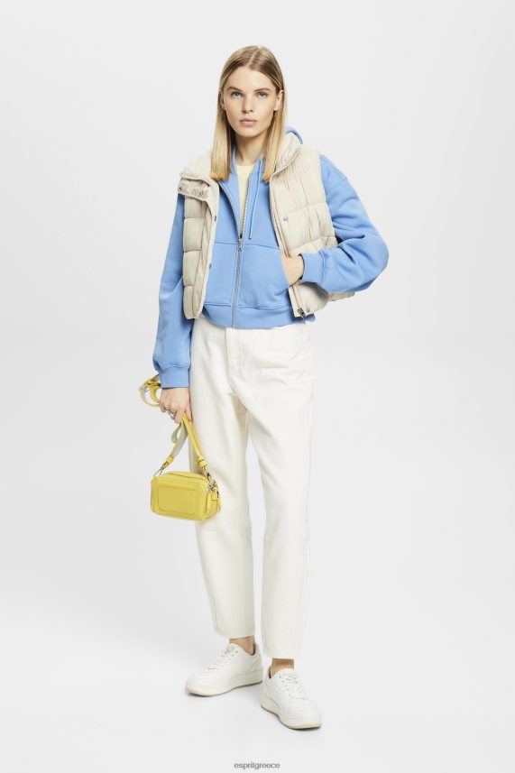 γυναίκες Esprit γαλάζιο λεβάντα κομμένο φούτερ με φερμουάρ με τύπωμα λογότυπου στην πλάτη φούτερ & φούτερ 0J044P166