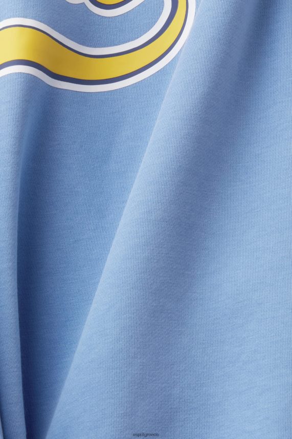 γυναίκες Esprit γαλάζιο λεβάντα κομμένο φούτερ με φερμουάρ με τύπωμα λογότυπου στην πλάτη φούτερ & φούτερ 0J044P166