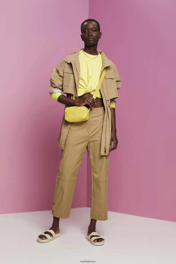 γυναίκες Esprit κίτρινος φούτερ με λεπτομέρεια με κόμπους φούτερ & φούτερ 0J044P219