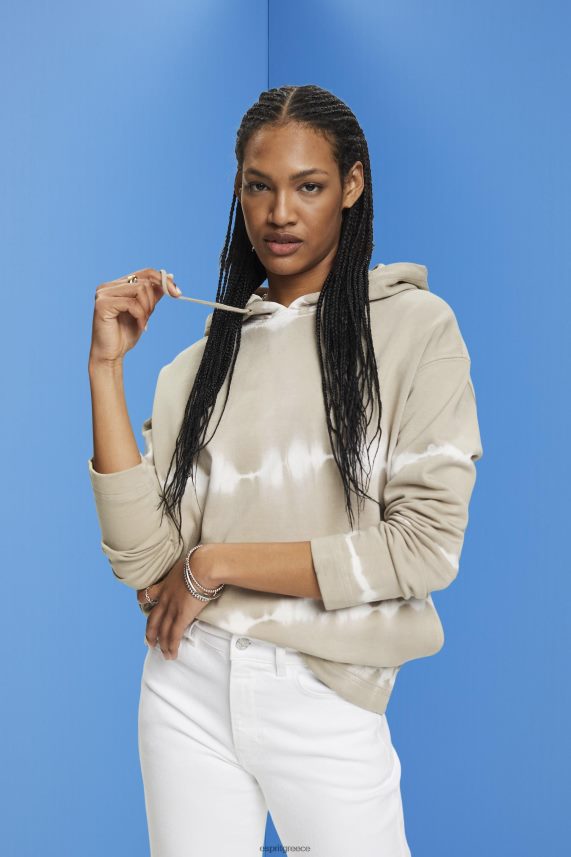 γυναίκες Esprit σκονισμένο πράσινο γραβάτα κουκούλα βαφής φούτερ & φούτερ 0J044P296