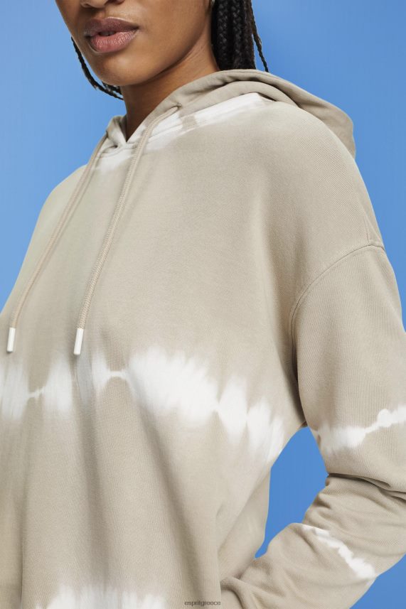 γυναίκες Esprit σκονισμένο πράσινο γραβάτα κουκούλα βαφής φούτερ & φούτερ 0J044P296