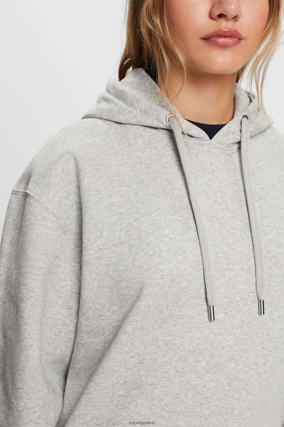 γυναίκες Esprit ανοιχτό γκρι ανακυκλωμένο: μεγάλου μεγέθους κουκούλα φούτερ & φούτερ 0J044P30