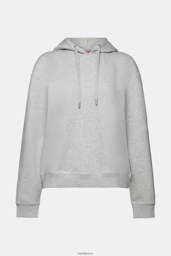 γυναίκες Esprit ανοιχτό γκρι ανακυκλωμένο: μεγάλου μεγέθους κουκούλα φούτερ & φούτερ 0J044P30