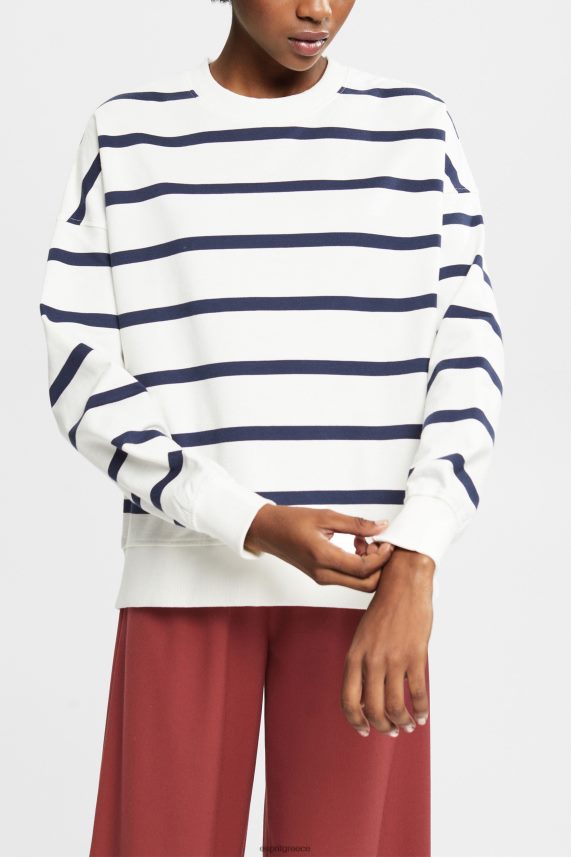 γυναίκες Esprit υπόλευκο εμπριμέ φούτερ με λαιμόκοψη φούτερ & φούτερ 0J044P347