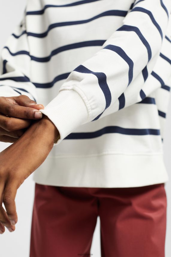 γυναίκες Esprit υπόλευκο εμπριμέ φούτερ με λαιμόκοψη φούτερ & φούτερ 0J044P347