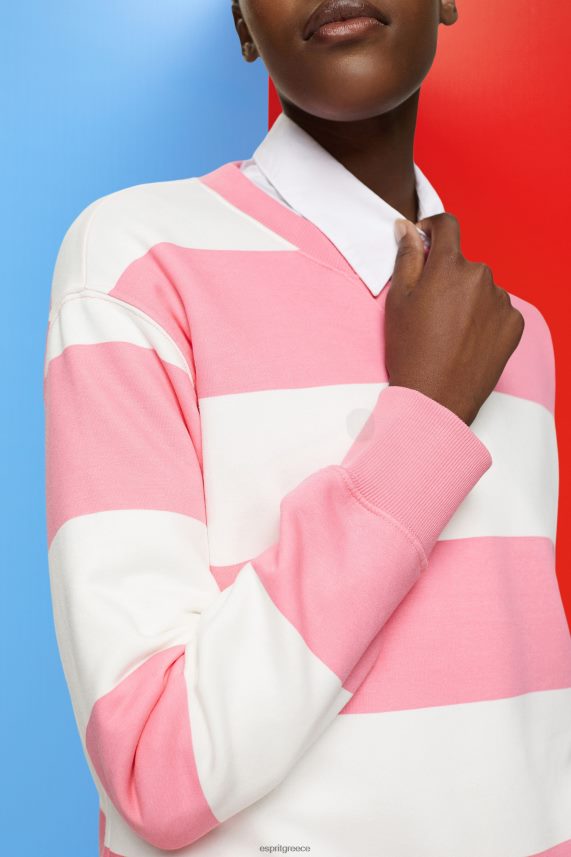 γυναίκες Esprit ροζ ριγέ φούτερ φούτερ & φούτερ 0J044P402