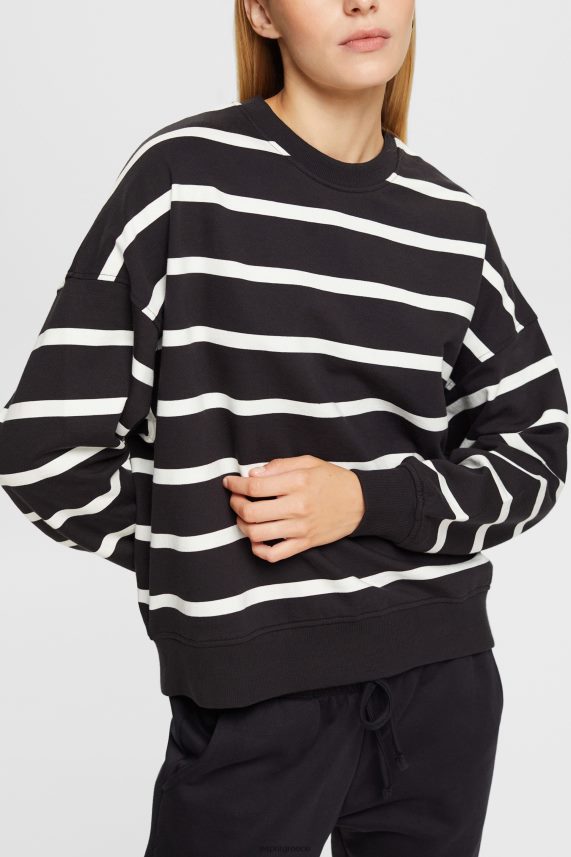 γυναίκες Esprit μαύρος ριγέ φούτερ φούτερ & φούτερ 0J044P521