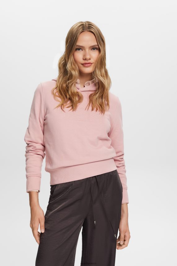 γυναίκες Esprit παλιό ροζ Κεντητό λογότυπο με κουκούλα, οργανικό βαμβάκι φούτερ & φούτερ 0J044P9