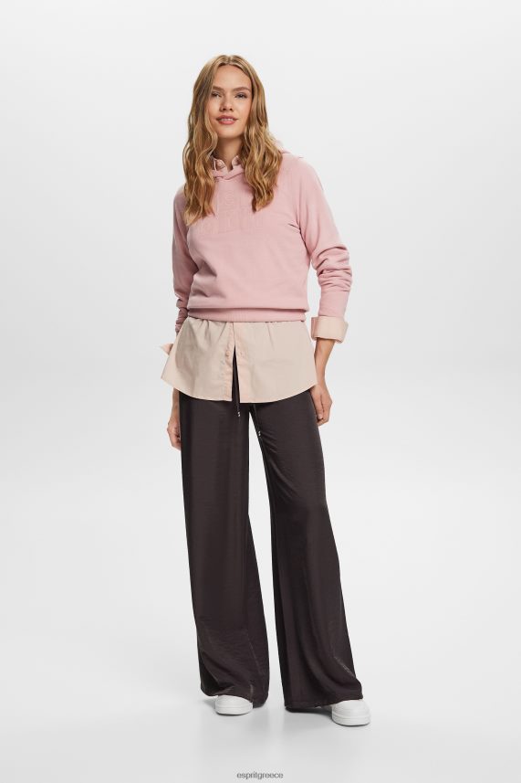 γυναίκες Esprit παλιό ροζ Κεντητό λογότυπο με κουκούλα, οργανικό βαμβάκι φούτερ & φούτερ 0J044P9