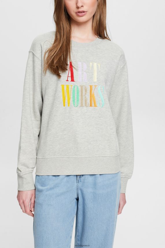 γυναίκες Esprit ανοιχτό γκρι casual σλόγκαν φούτερ φούτερ & φούτερ 0J044P540