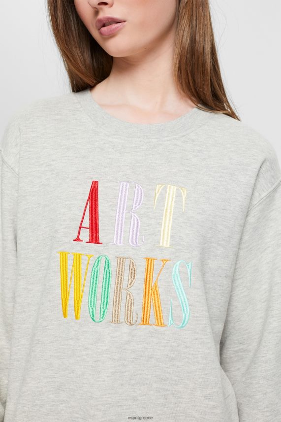 γυναίκες Esprit ανοιχτό γκρι casual σλόγκαν φούτερ φούτερ & φούτερ 0J044P540