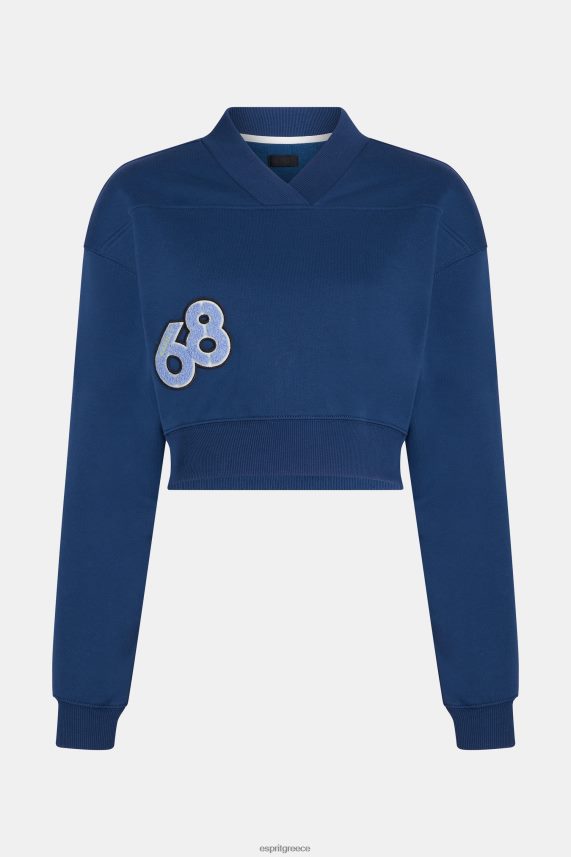 γυναίκες Esprit μελάνι cropped φούτερ patch varsity φούτερ & φούτερ 0J044P419