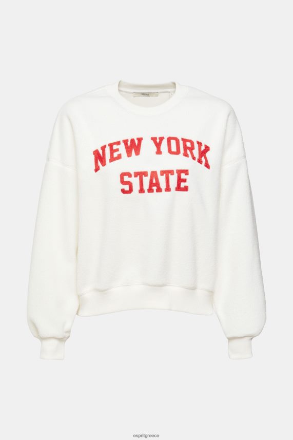 γυναίκες Esprit υπόλευκο teddy borg πουλόβερ κολεγιακό φούτερ φούτερ & φούτερ 0J044P324