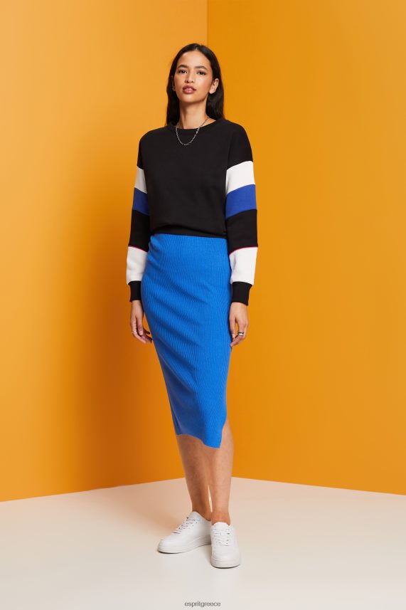 γυναίκες Esprit γαλάζιο Πλεκτό φόρεμα, λινό μείγμα φορέματα 0J044P112