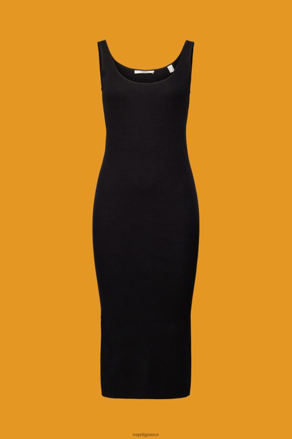 γυναίκες Esprit μαύρος Πλεκτό φόρεμα, λινό μείγμα φορέματα 0J044P113