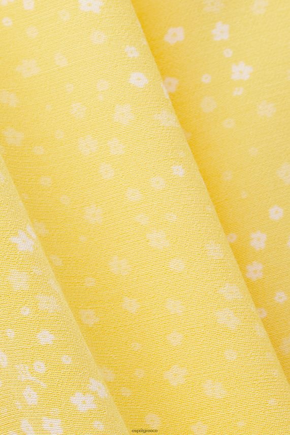 γυναίκες Esprit Ανοιχτό κίτρινο Μίνι φόρεμα με σχέδια με παπιγιόν φορέματα 0J044P128