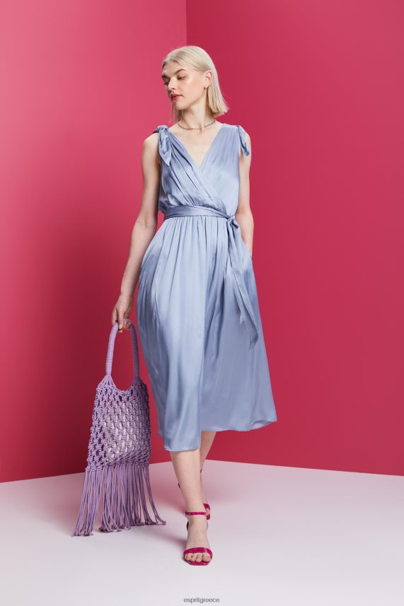 γυναίκες Esprit γαλάζιο λεβάντα φορέματα ελαφριά υφαντά φορέματα 0J044P138