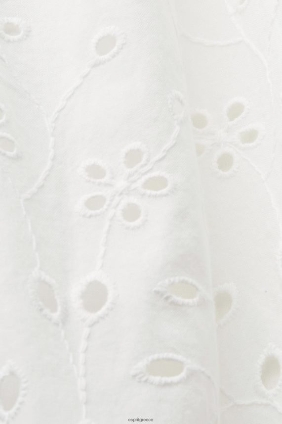 γυναίκες Esprit υπόλευκο βαμβακερό δαντελένιο φόρεμα φορέματα 0J044P191